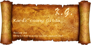 Karácsony Gilda névjegykártya